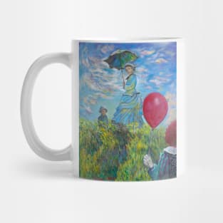 Woman with a Parasol, Clown with a Balloon Mug